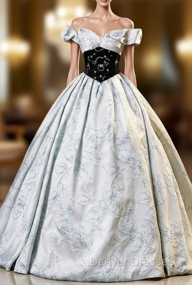 Ball Gown Off the Shoulder Beading Quinceanera Dress
