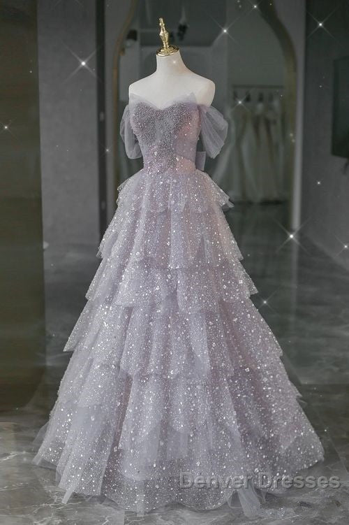 Ball Gown Off The Shoulder Tulle Prom Dress Evening Dress