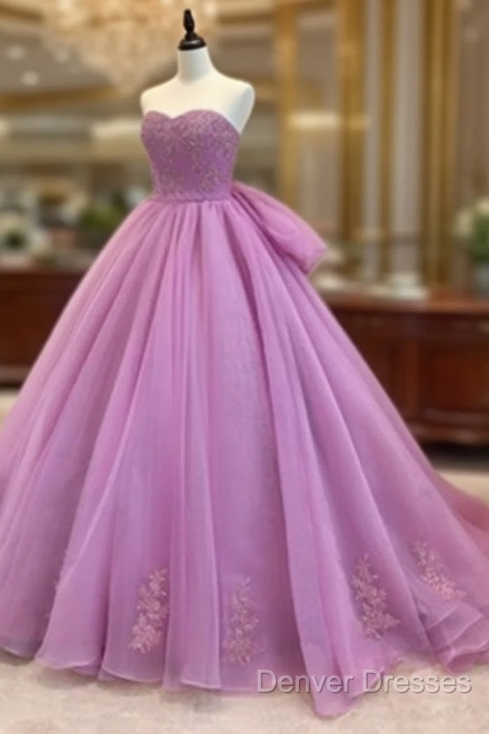 Ball Gown Prom Dress Floor Length Tulle Quinceanera Dress