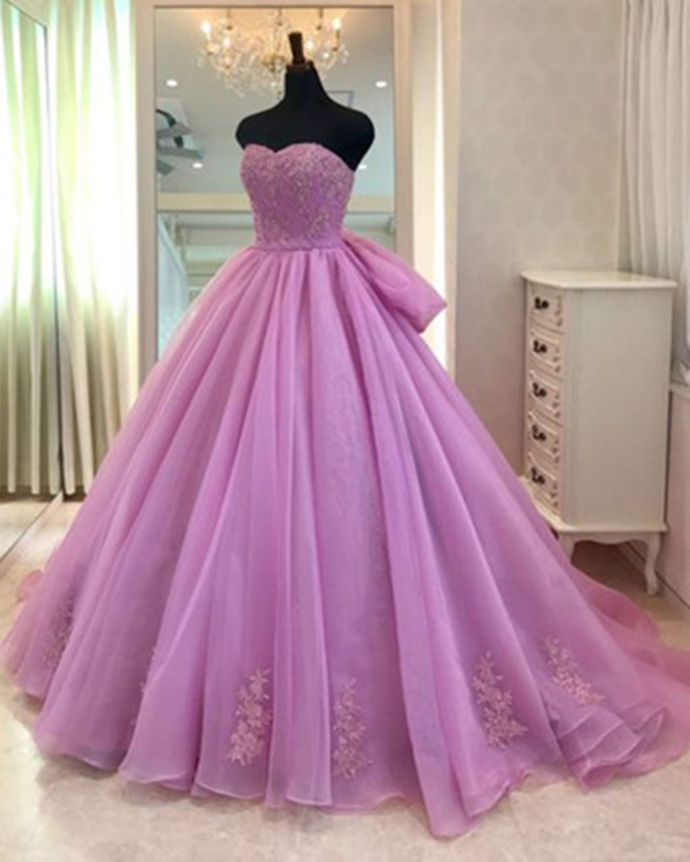Ball Gown Prom Dress Floor Length Tulle Quinceanera Dress