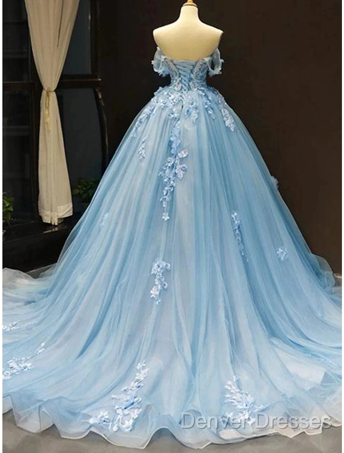 Ball Gown Prom Dress Floral Dress Quinceanera Court Train Short Sleeve Sweetheart Lace With Pleats Appliques Secondary image