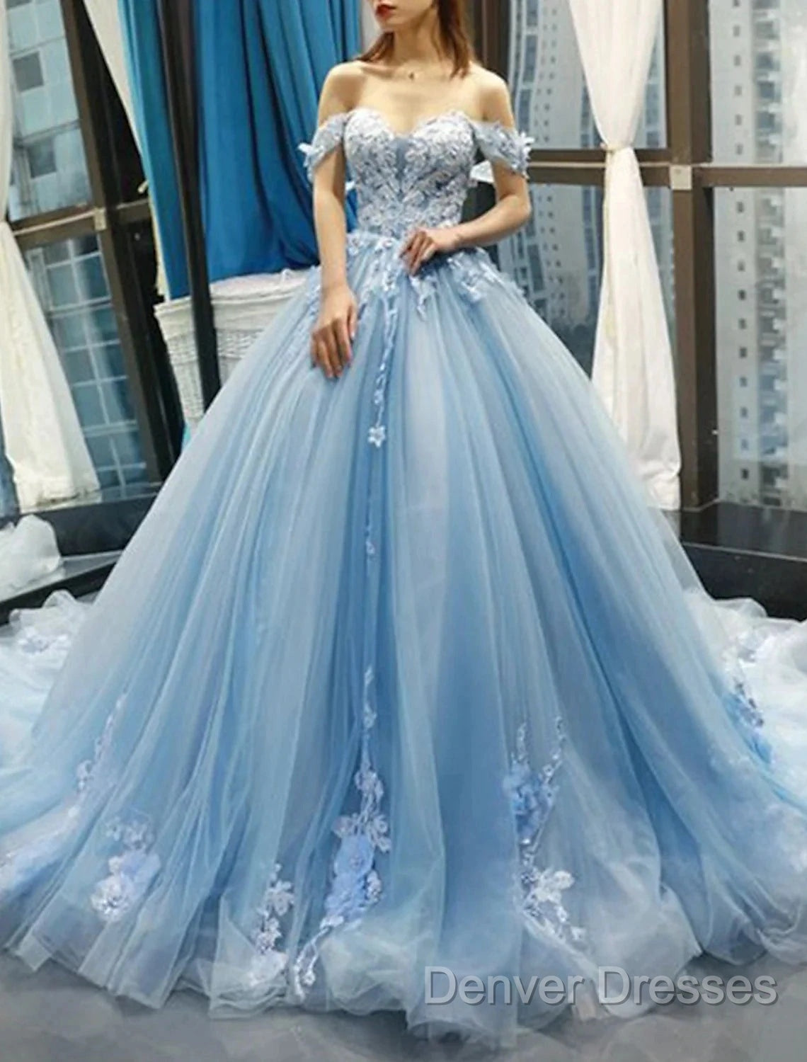 Ball Gown Prom Dress Floral Dress Quinceanera Court Train Short Sleeve Sweetheart Lace With Pleats Appliques