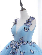 Ball Gown Prom Dress Luxurious Dress Engagement Court Train Sleeveless V Neck Tulle With Pleats Appliques 2