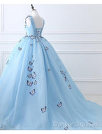 Ball Gown Prom Dress Luxurious Dress Engagement Court Train Sleeveless V Neck Tulle With Pleats Appliques 2