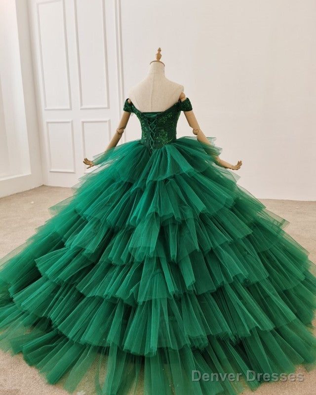 Ball Gown Ruffles Dresses Off The Shoulder Lace Beaded Secondary image