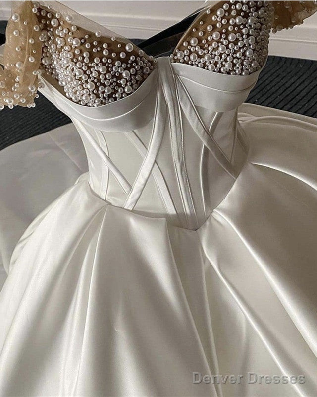 Ball Gown Satin Corset Wedding Dresses Main image