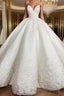 Ball Gown Spaghetti Straps Floor-Length Satin Wedding Dress