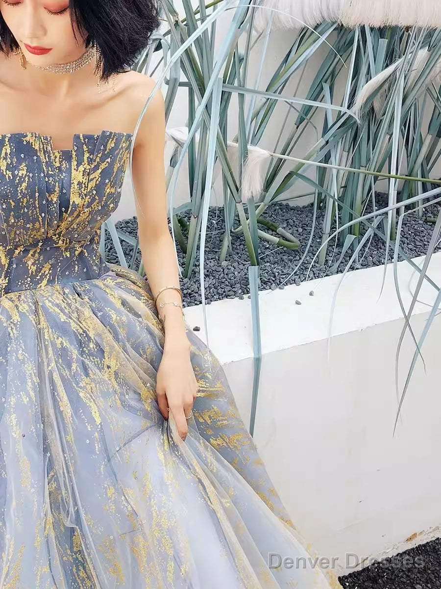 Ball Gown Strapless Sequin Prom Dresses Long Evening Dress