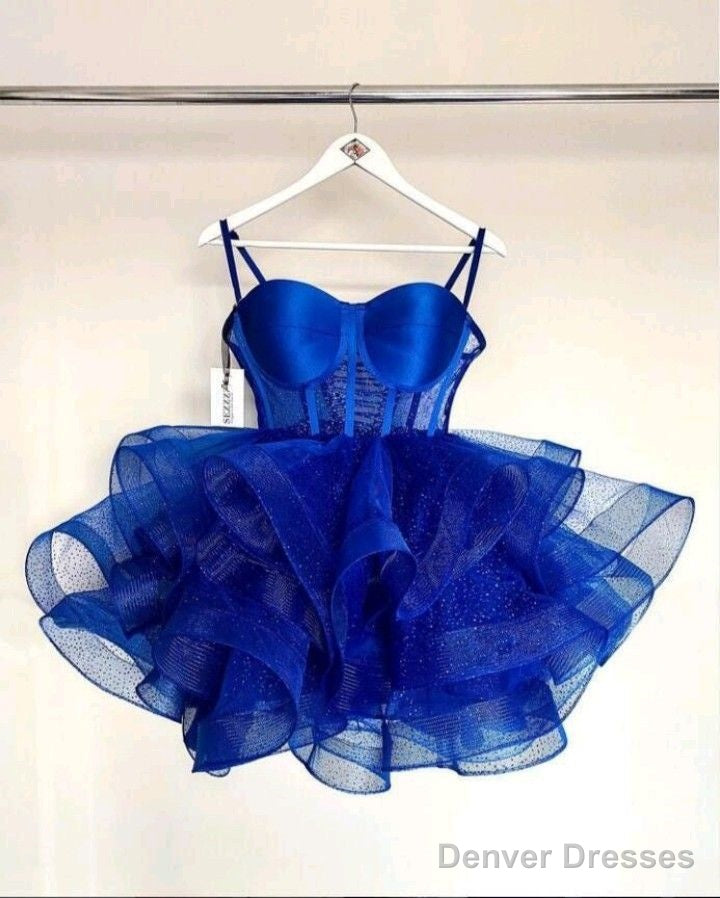 Ball Gown Straps Royal Blue Birthday Dresses Birthday Outfits Main image