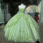Ball Gown Sweet 16 Dress Princess Quinceanera Dress Lace Appliques Sweet 15 Party Prom Ball Gowns