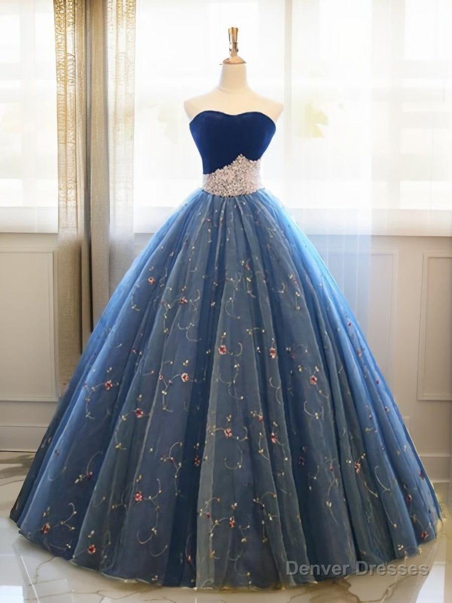 Ball-Gown Sweetheart Beading Floor-Length Tulle Dress Secondary image