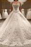 Ball Gown Sweetheart Cathedral Train Tulle Wedding Dress With Sequin