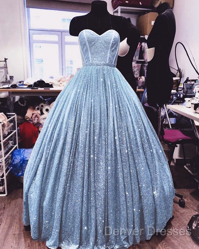 Ball Gown Sweetheart Corset Sparkle Dress