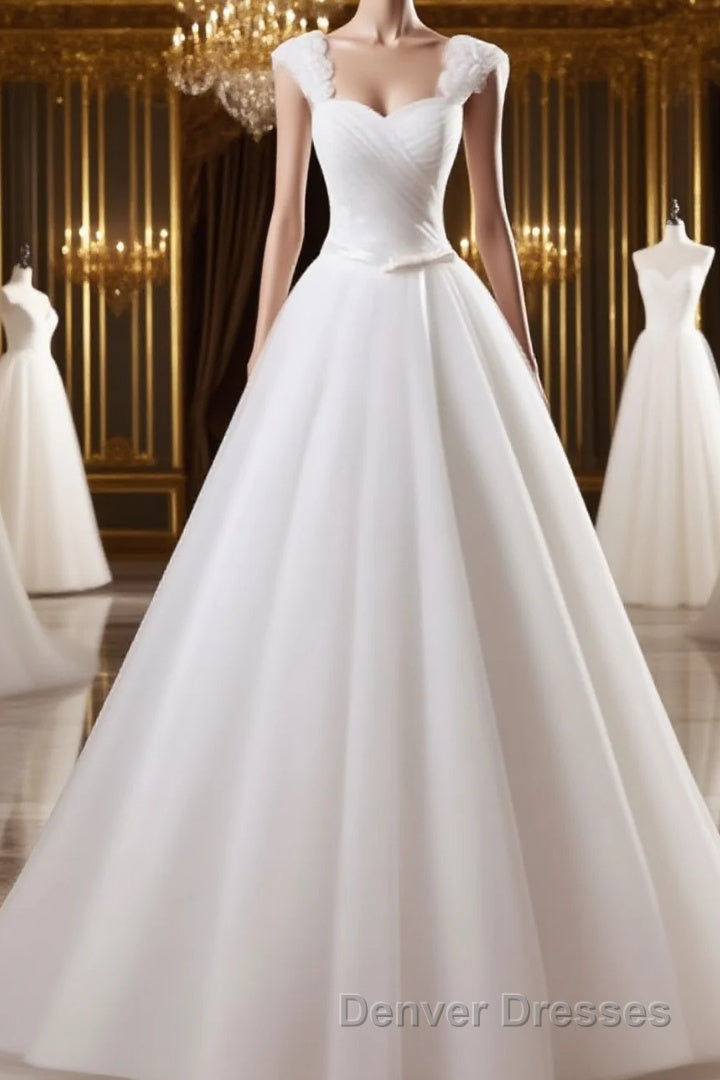 Ball Gown Sweetheart Floor-Length Tulle Wedding Dress With Beading Main image