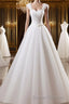 Ball Gown Sweetheart Floor-Length Tulle Wedding Dress With Beading