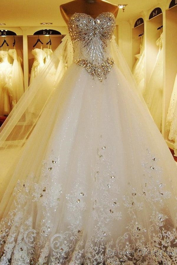 Ball Gown Watteau Train Wedding Dress With Appliques Beading Main image