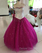Ball Gowns Quinceanera Dress Crystal Beaded Sweetheart Bodice Corset