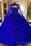 Beaded Appliques Wedding Dress, Prom Dress