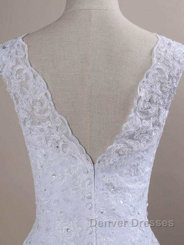 Beaded Lace Backless Mermaid  Wedding Dress