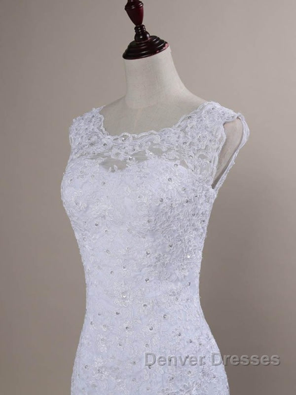 Beaded Lace Backless Mermaid  Wedding Dress