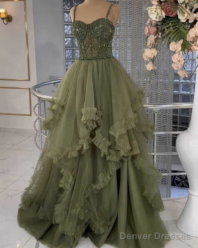 Beaded Sweetheart Ball Gown Ruffles Dress Main image
