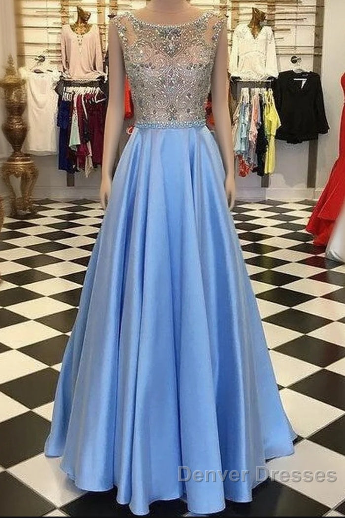 Beading Long Prom Dress,Prom Dress,Pageant Dress,Evening Dress,Ball Dance Dress,Graduation School Party Gown