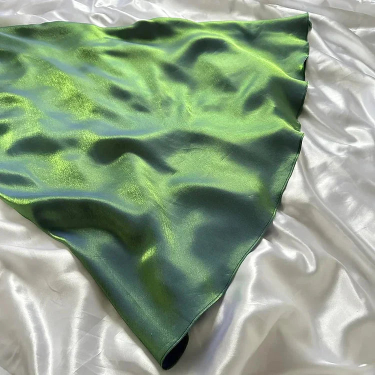 Beautiful A Line Spaghetti Straps Green Long Prom Dress Evening Gowns