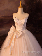 Beautiful A-Line Strapless Tulle Long Prom Dress Evening Dress