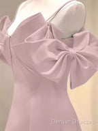 Beautiful A-Line Straps Pink Long Prom Dress