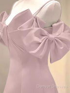 Beautiful A-Line Straps Pink Long Prom Dress