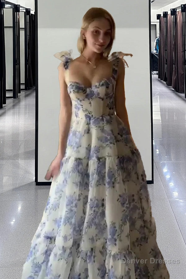 Beautiful Aline Spaghetti Strap Sleeveless Long Prom Formal Dress Main image