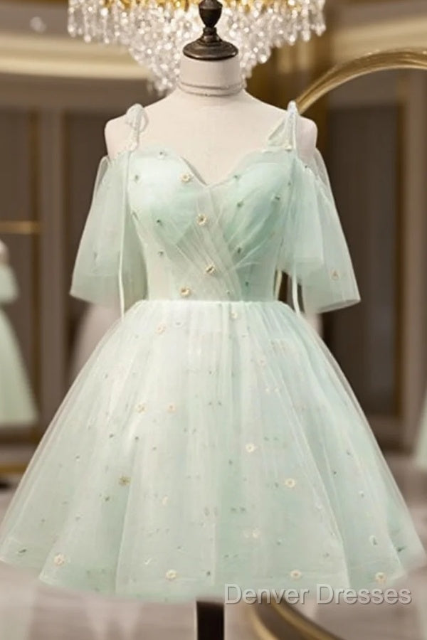Beautiful Beads Tulle Sweetheart Neckline Ball Gown Homecoming Dress Main image