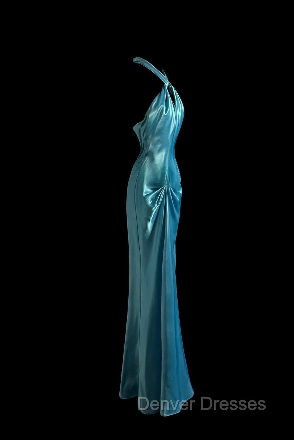 Beautiful Blue Halter Mermaid Backless Long Prom Dress Gorgeous Formal Evening Dress Secondary image