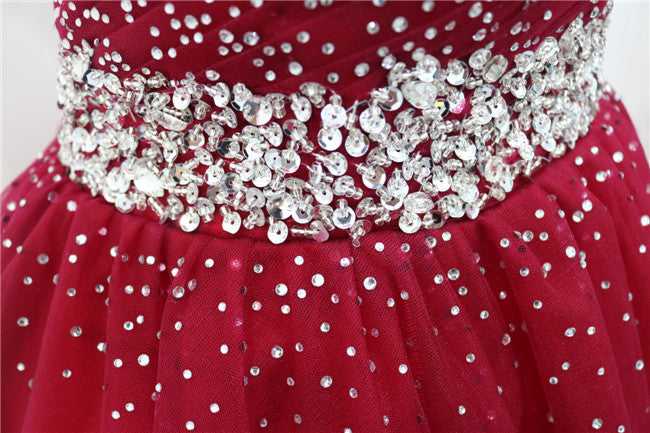 Beautiful Burgundy Long Tulle Off Shoulder Prom Dress , Junior Prom Dress