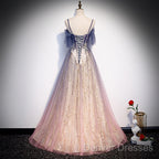 Beautiful Gradient Pink Sweetheart Floor Length Party Dress, A-Line Gradient Long Prom Dress