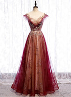 Beautiful Gradient Tulle Sweetheart A-Line Prom Dress, Charming Formal Gown