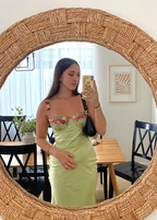 Beautiful Green Applique Long Evening Dress Prom Dress