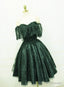 Beautiful Lace Green Off Shoulder Knee Length Party Dress, Bridesmaid Dress