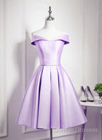 Beautiful Light Blue Satin Sweetheart Homecoming Dress, Blue Short Prom Dress