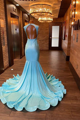 Beautiful Long Sleeveless Mermaid Prom Dress With Beading