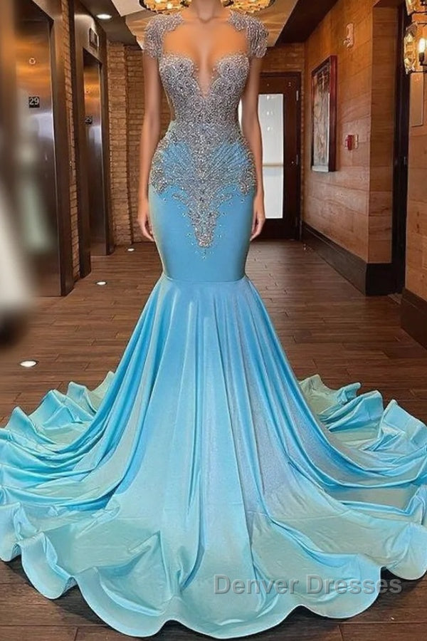 Beautiful Long Sleeveless Mermaid Prom Dress With Beading Main image