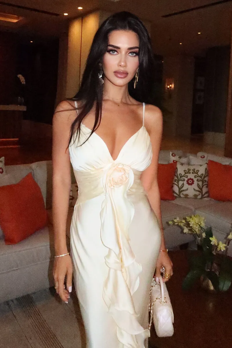 Beautiful Mermaid Spaghetti Straps Satin Long Party Dress Prom Dress