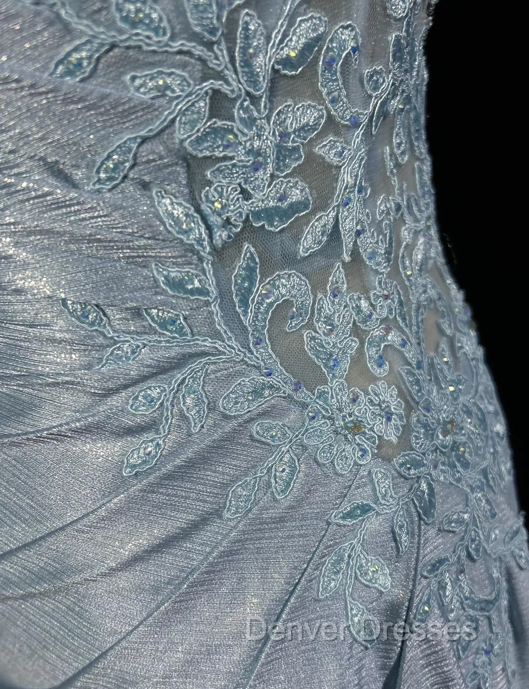 Beautiful Spaghetti Strap Mermaid Glitter Satin Long Prom Backless Applique Evening Gown Simple Wedding Dress