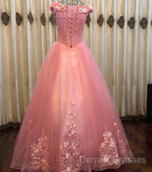 Beautiful Sweetheart Pink Tulle Party Dress, Pink Formal Dress Secondary image