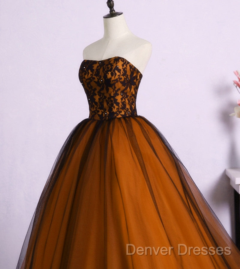 Beautiful Tulle A-Line Ball Gown Sweet 16 Party Dress, Long Prom Dress Secondary image
