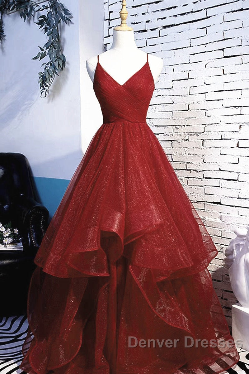 Beautiful Wine Red Velvet Straps V-Neckline Party Dress Prom Dress, Long Evening Dress