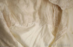 Beige Square Neck Chiffon Lace Empire Dress Long Prom Dress Beaded Wedding Dress