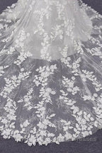 Best Long Mermaid Spaghetti Strap Appliques Lace Wedding Dress