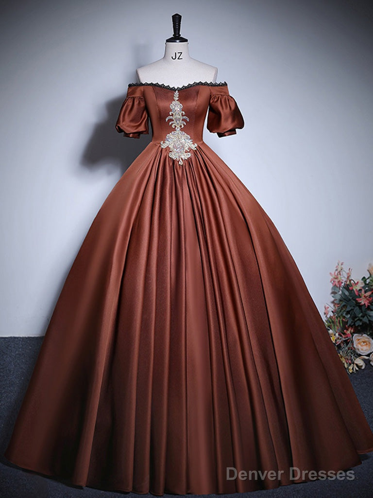 Black A-Line Satin Long Prom Dress, Black Satin Long Formal Dress