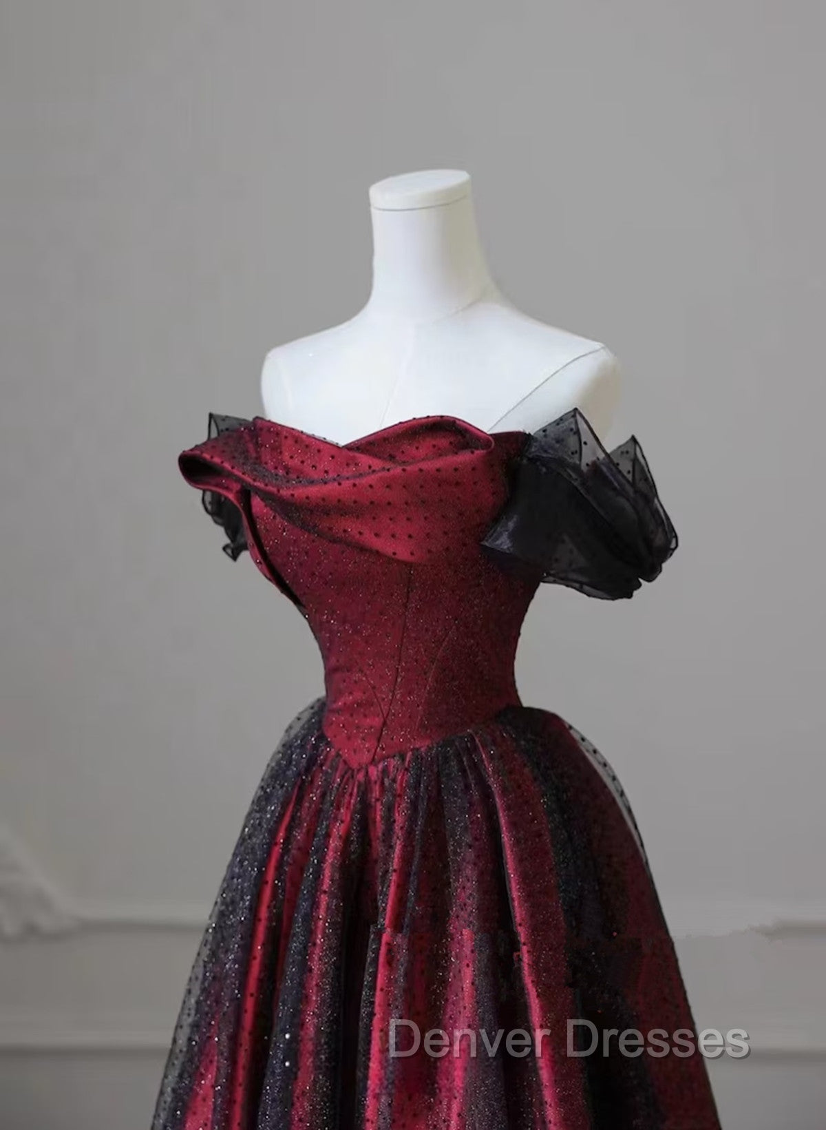Black and Red Long Prom Dress Formal Evening Gown Secondary image
